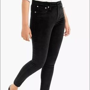 JCrew black velvet jeans